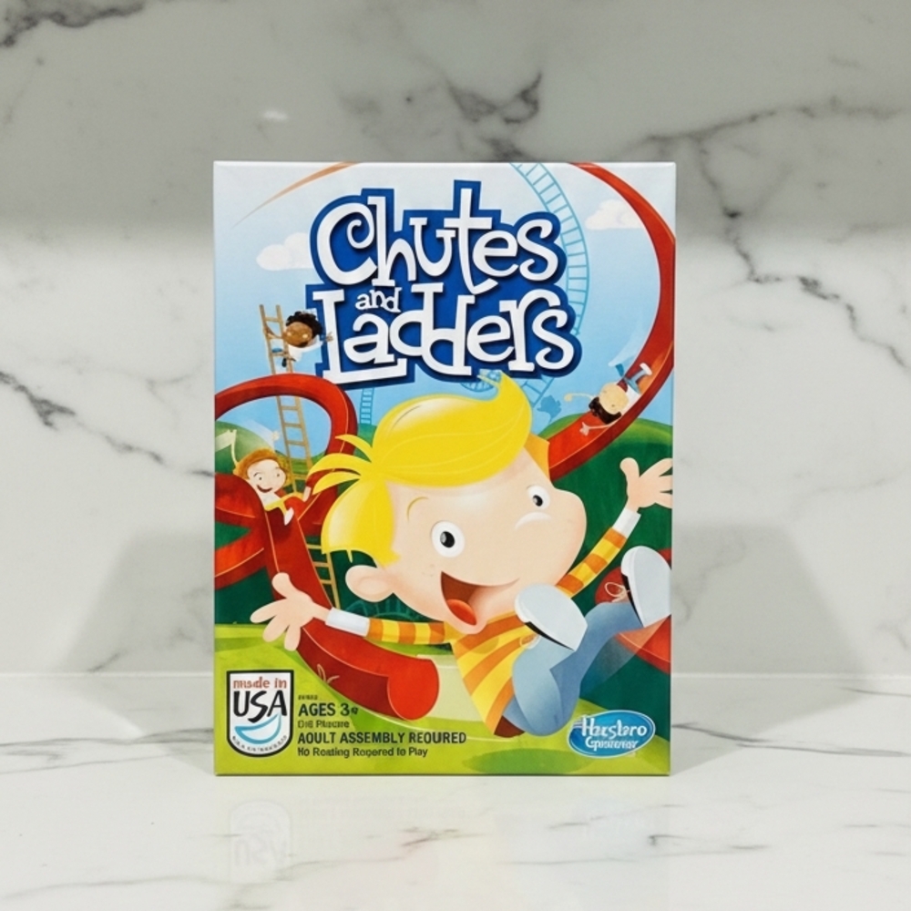 Hasbro Chutes and Ladders Game - Red, Blue, Yellow Fun